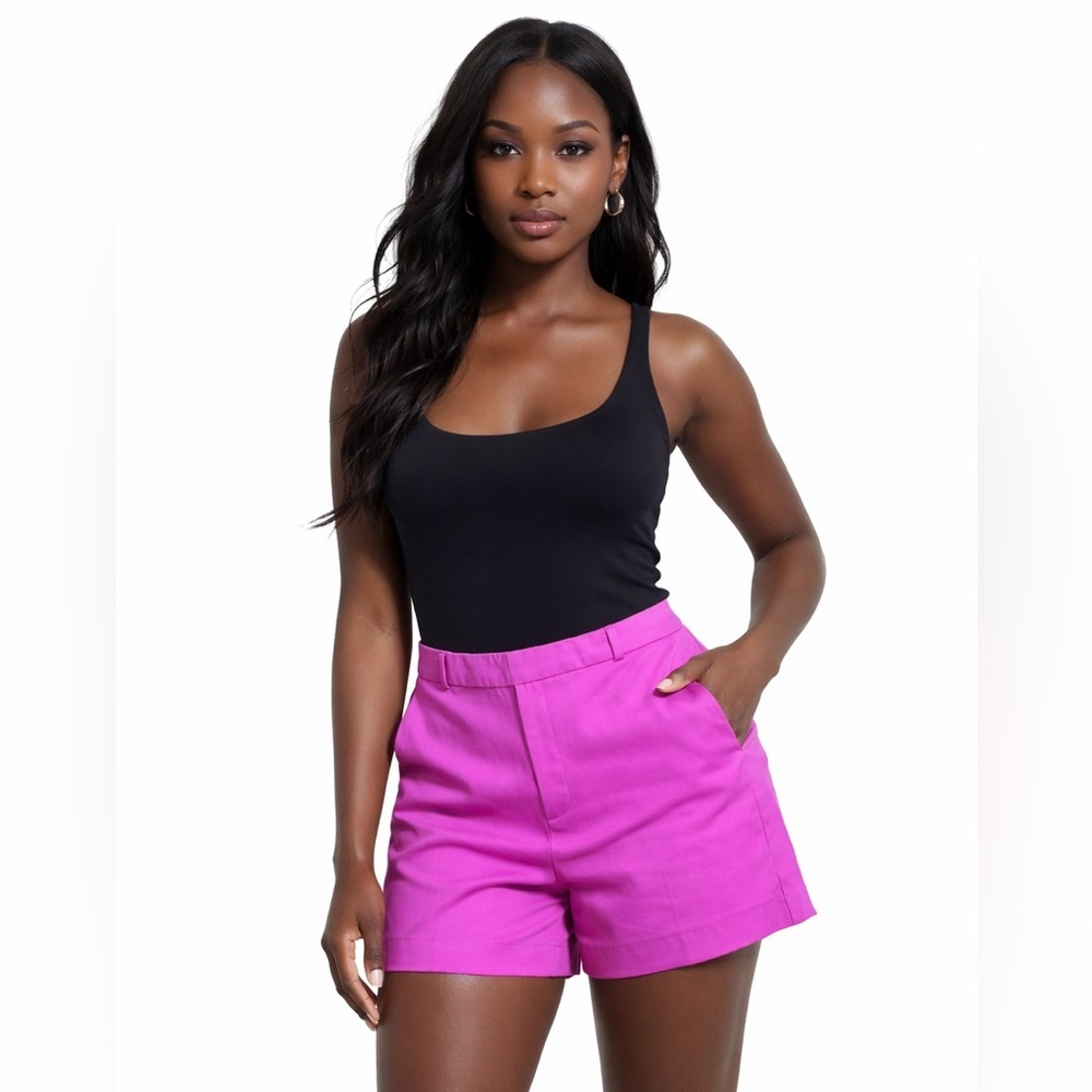 Banana Republic Tailored Shorts – Size 14 – Bright Pink / Fuchsia – High Rise